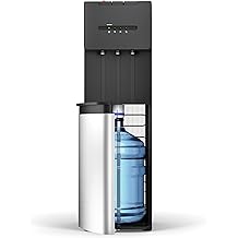Self Cleaning Bottom Loading Water Cooler Dispenser for 3 & 5 Gallon Bottles - Hot, Cold & Room 3 Temperature, Child Safety Lock, LED Indicator Light, Ideal for Kitchen & Office, Black