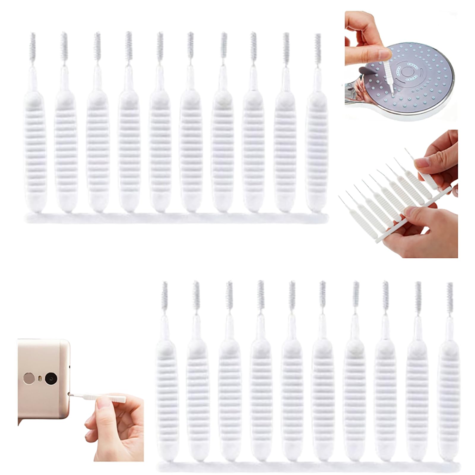 Shower Head Cleaning Brush, 2026 Upgrade for Small Hole Gap Anti-Clogging Multifunctional Cleaner Tool for Household (10PC)