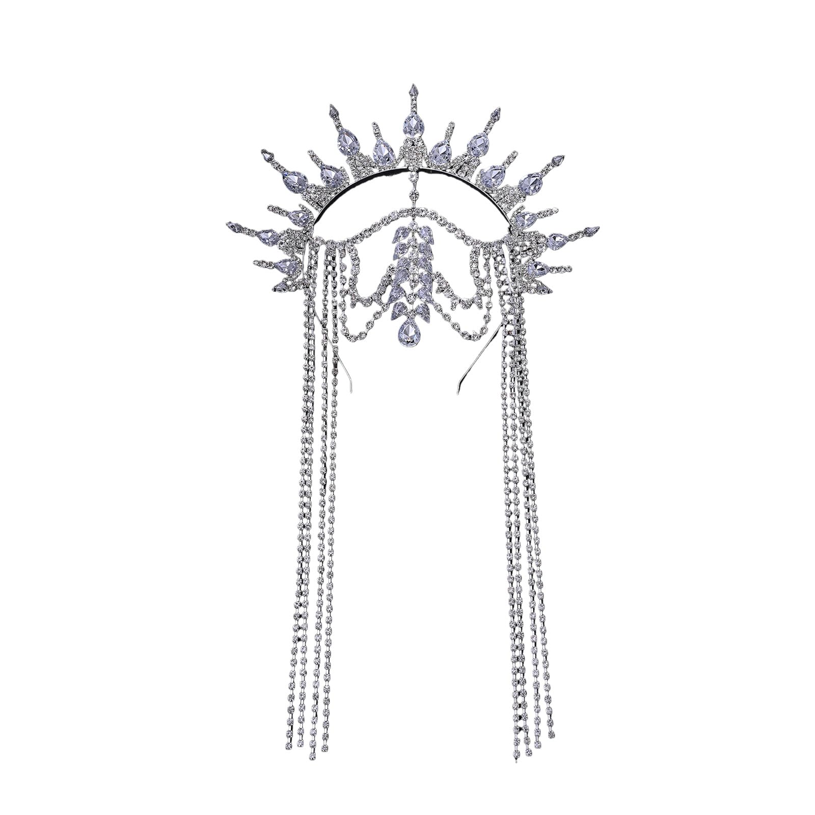 Fascia per capelli con strass scintillanti, ornamento per gli appassionati di moda, elegante accessorio per capelli, per feste, celebrazioni, matrimoni, feste, design con strass scintillanti, con