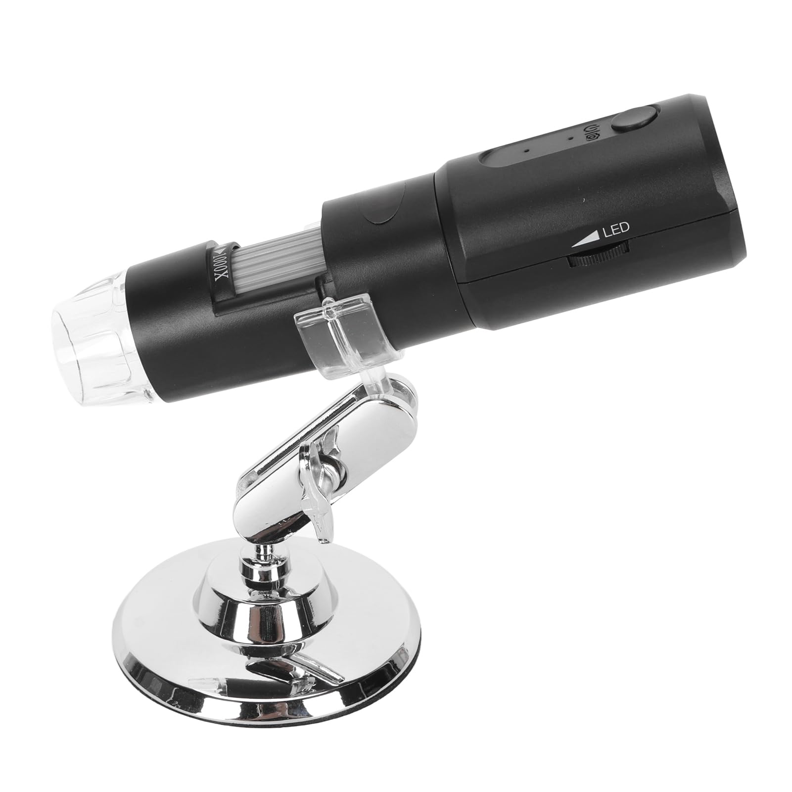 Alomejor Microscopio Portatile con Ingrandimento 1000X e Luce LED Regolabile per L'ispezione del Cuoio Capelluto e dei Circuiti Stampati, Design USB Compatto