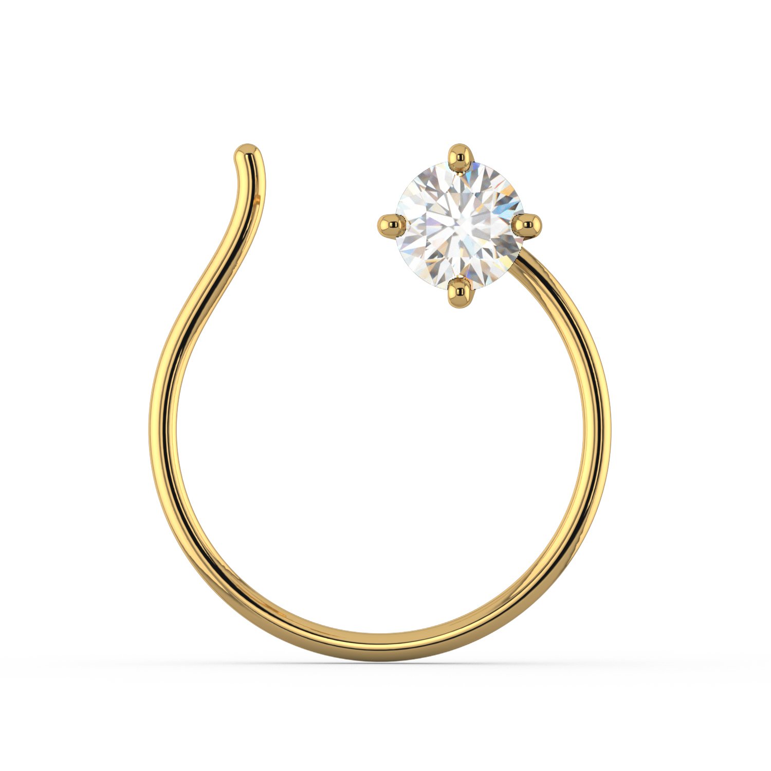 Pride Diamond Collection 22k Yellow Gold and Diamond Nose Pin