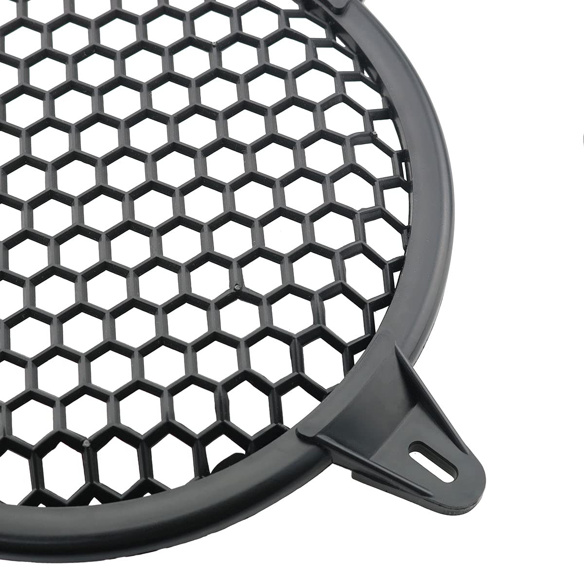 2pcs 6" Protective Cover for Speaker Grille, Hard Plastic Car Subwoofer Metal Round Metal Mesh Cover, Black