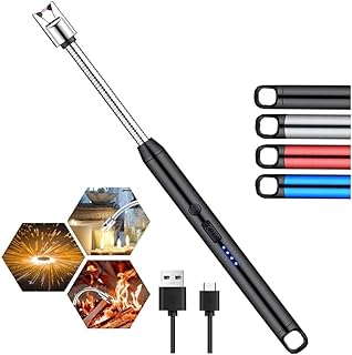 The Elegant Decor Electric Gas Lighter for Kitchen C-Type Rechargeable USB Lighter for Stove Candle BBQ 600 Uses 1 Year Warranty