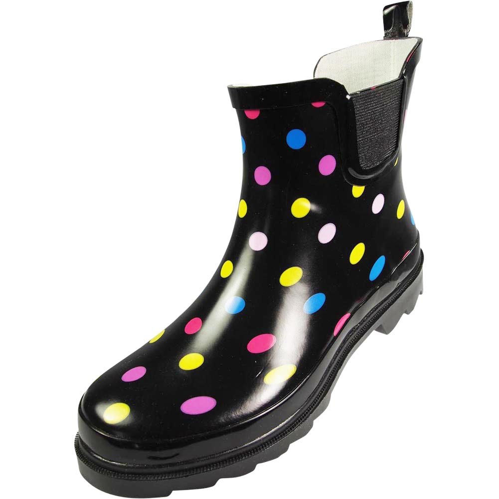 NORTYWomens Ankle Rain Boots - Ladies Waterproof Winter Spring Garden Boot runs ½ size large