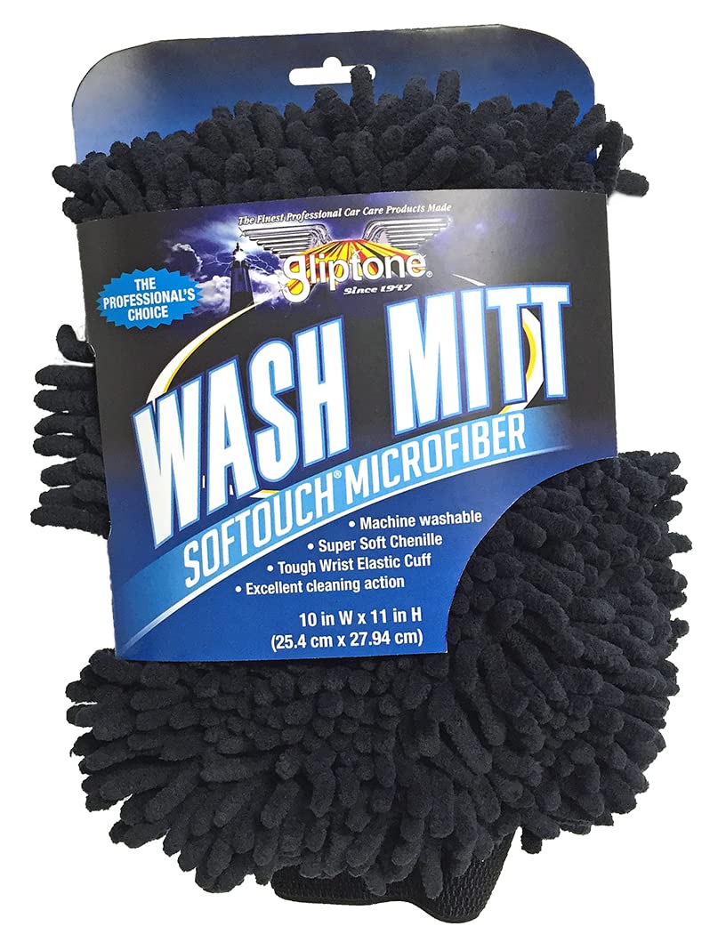 Gliptone - Premium Microfiber WASHMITT Black/Wash Mitt/Microfiber Cloth for Car Cleaning | Dual Sided Chenille Microfiber Wash Mitt.-image-25