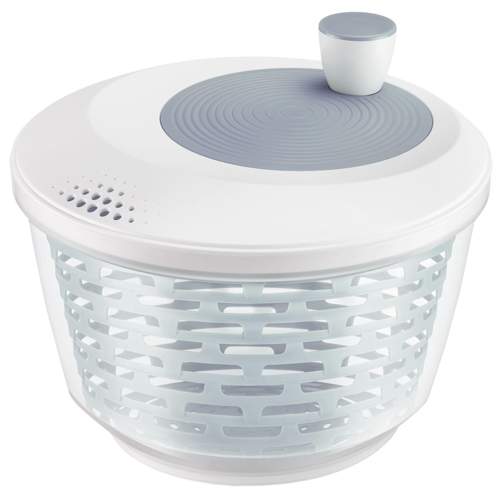 Westmark Salad Spinner – Ideal for Washing, Spinning, and Serving Salad, Space-Saving Salad Bowl with lid and Pouring spout, Non-Slip, 4.4 l – Plastic, BPA-Free