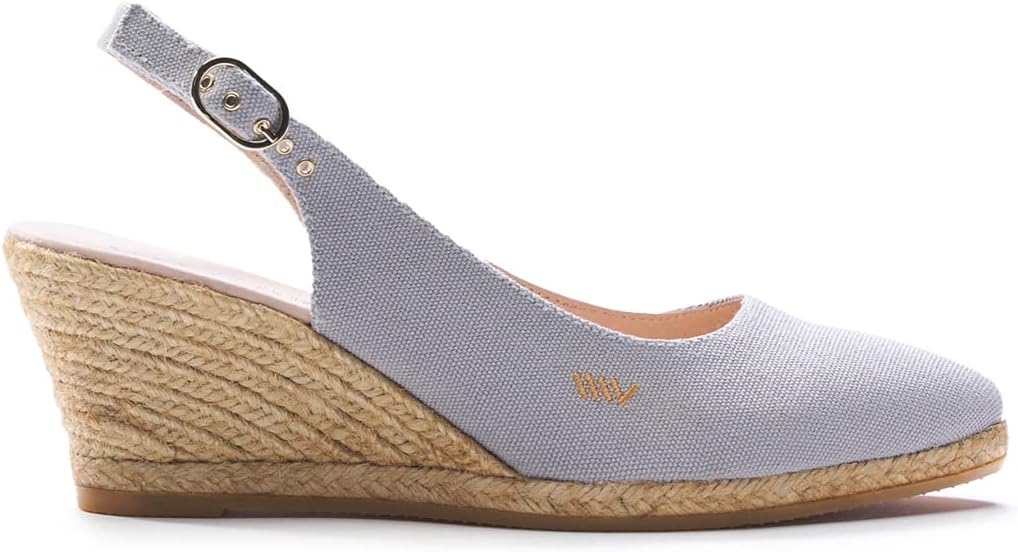 VISCATA Palomera Women's Sandals Espadrille Canvas Slingback Buckle Wedges