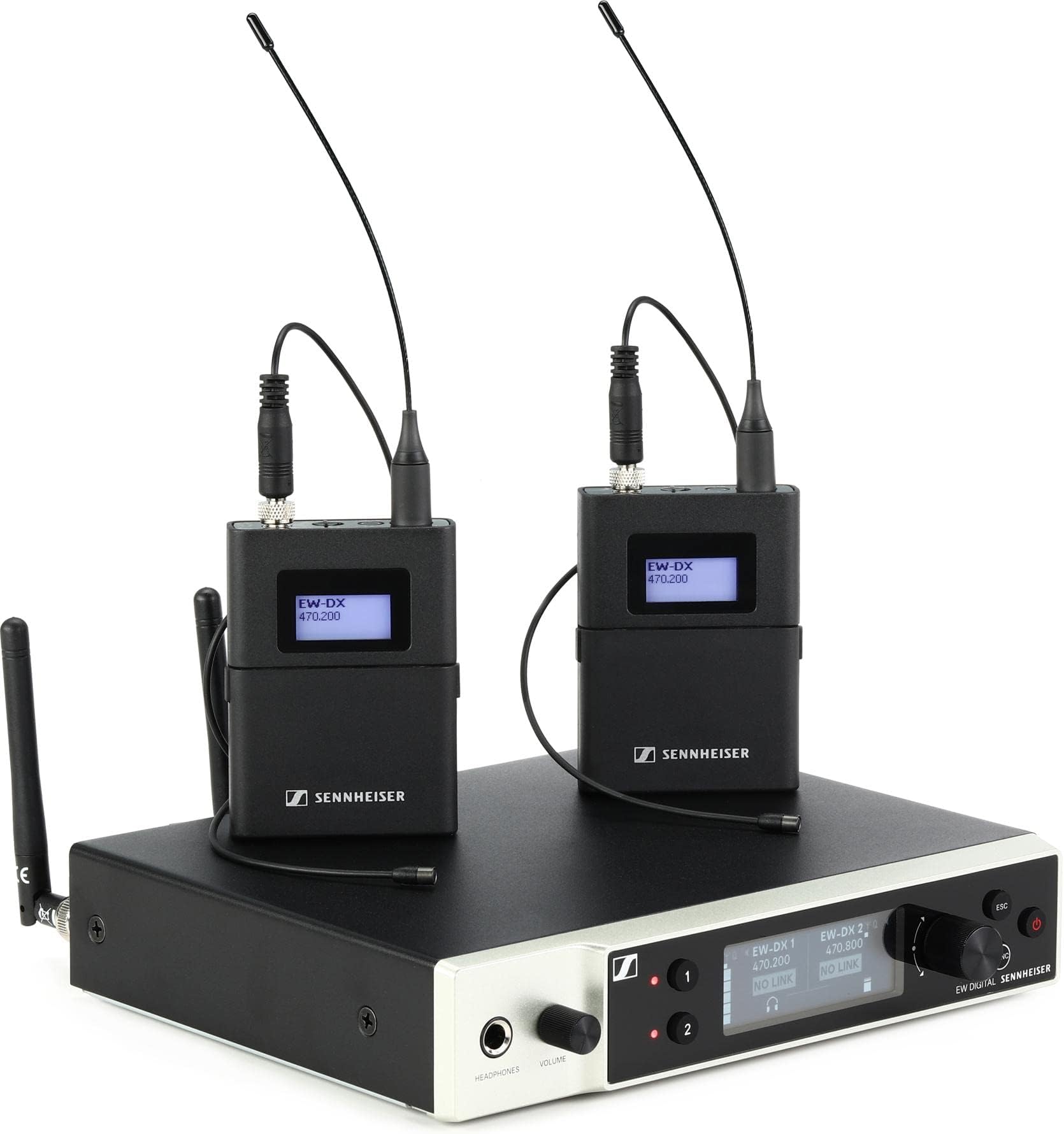 EW-DX MKE 2 Set Dual Lavalier Microphone System - Q1-9 Band