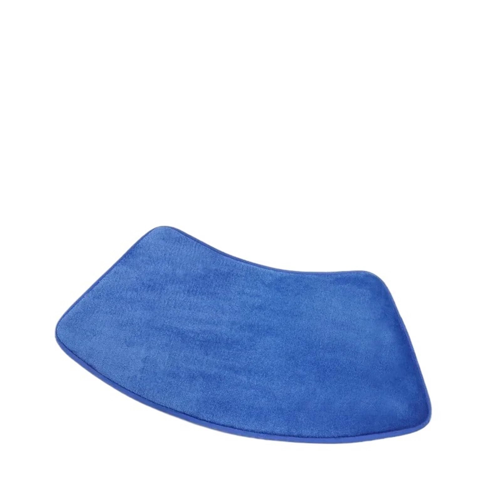 curved shower mat 1PC Bathroom Floor Mat Carpet Curved Scalloped Non-slip Area Rug Absorbent Mats Toilet Shower Bath Kitchen(Blue,45x100cm 1PC)