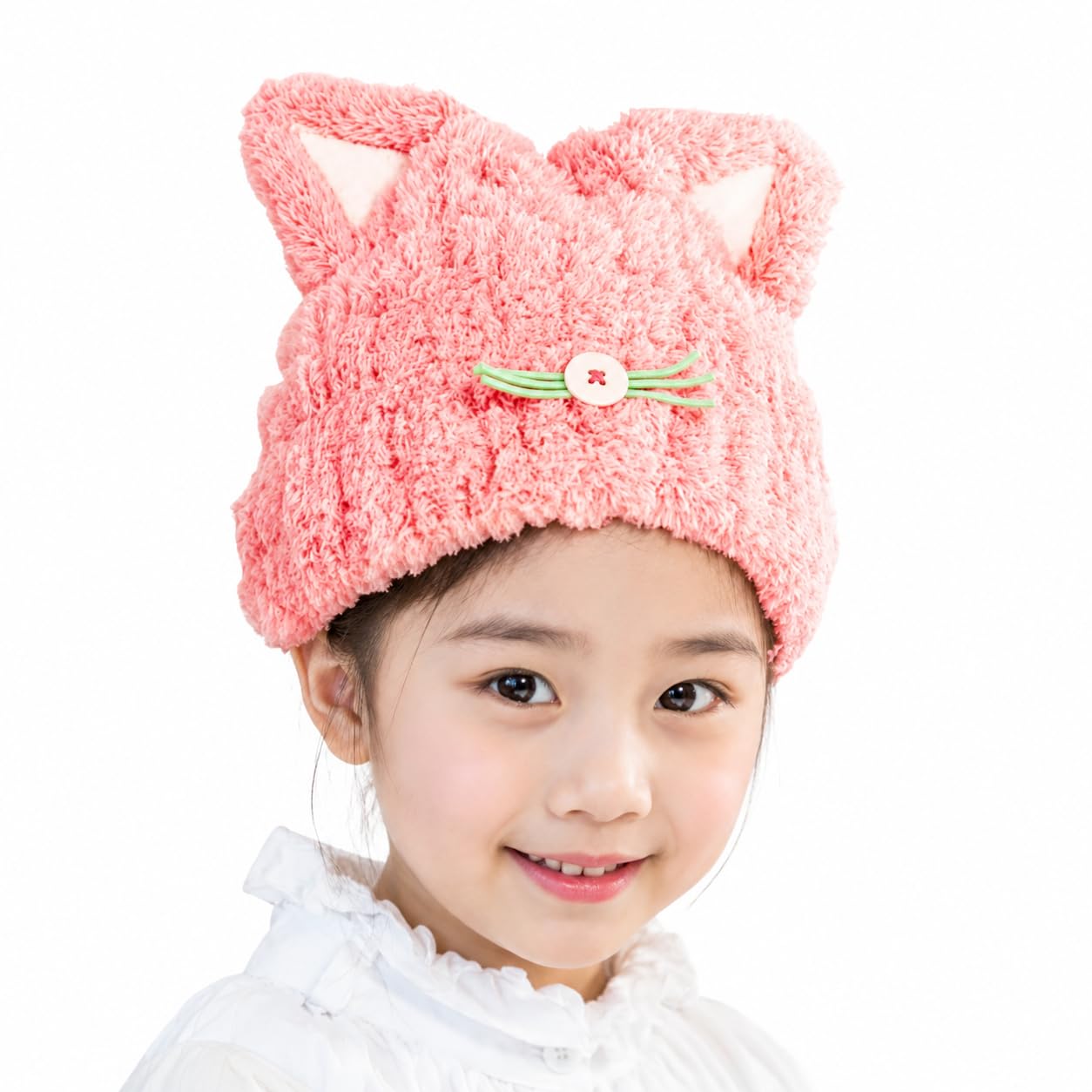 Amazon｜fogman タオルキャップ 子供 猫耳 ドライキャップ キッズ