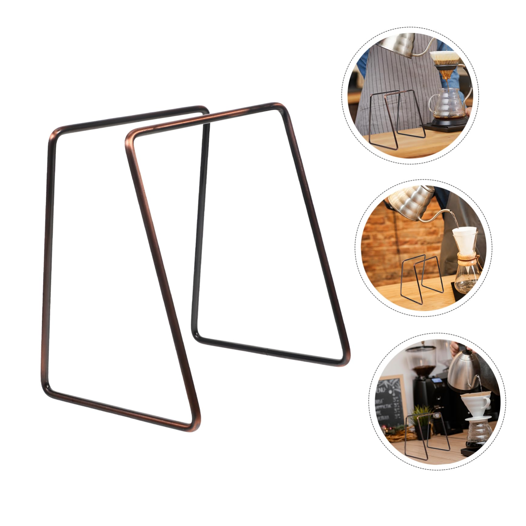 Soporte para Gotero de Café, Rejilla para Filtros de Café de Metal, Portavasos Reutilizable Fácil de Transportar para Uso en Cafetería