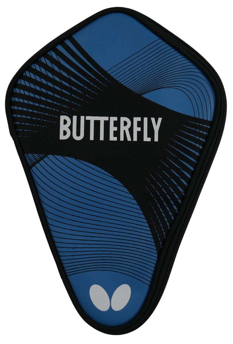 Butterfly NEW Curve Case | NEW Premium Racket Cover for 1 Racket & 4 Balls | Round Nylon 600D with Hang-Up Loop | Durable & Lightweight