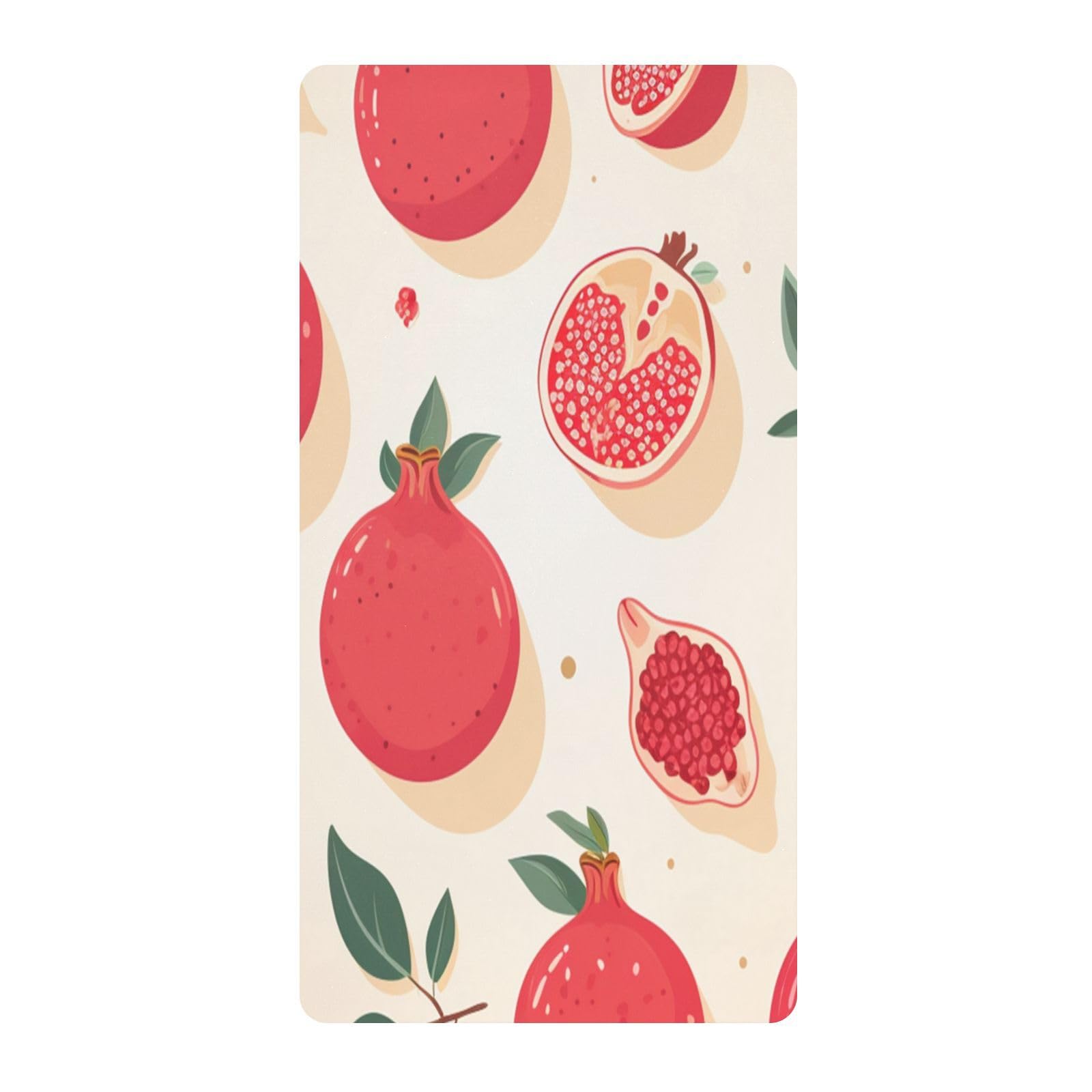 Fruta Granada Roja Sábana de Cuna para Niños Pequeños,Sábanas de Algodón Suave para Bebés Aptas para Colchón Corralito