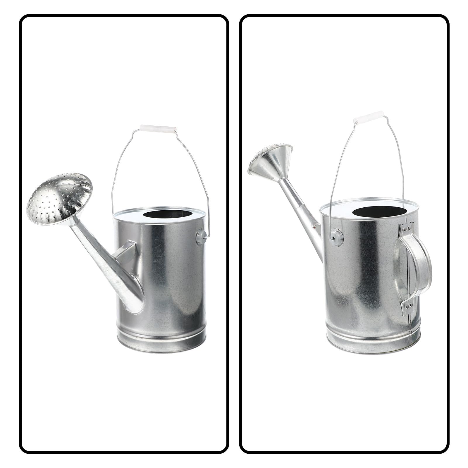 HOMSFOU Arrosoir Galvanisé 5l à Long Bec pour Arrosage Intérieur et Extérieur, Grand Format Vintage, Métal Épais Résistant, Outil Jardinage Pratique pour Plantes et Fleurs