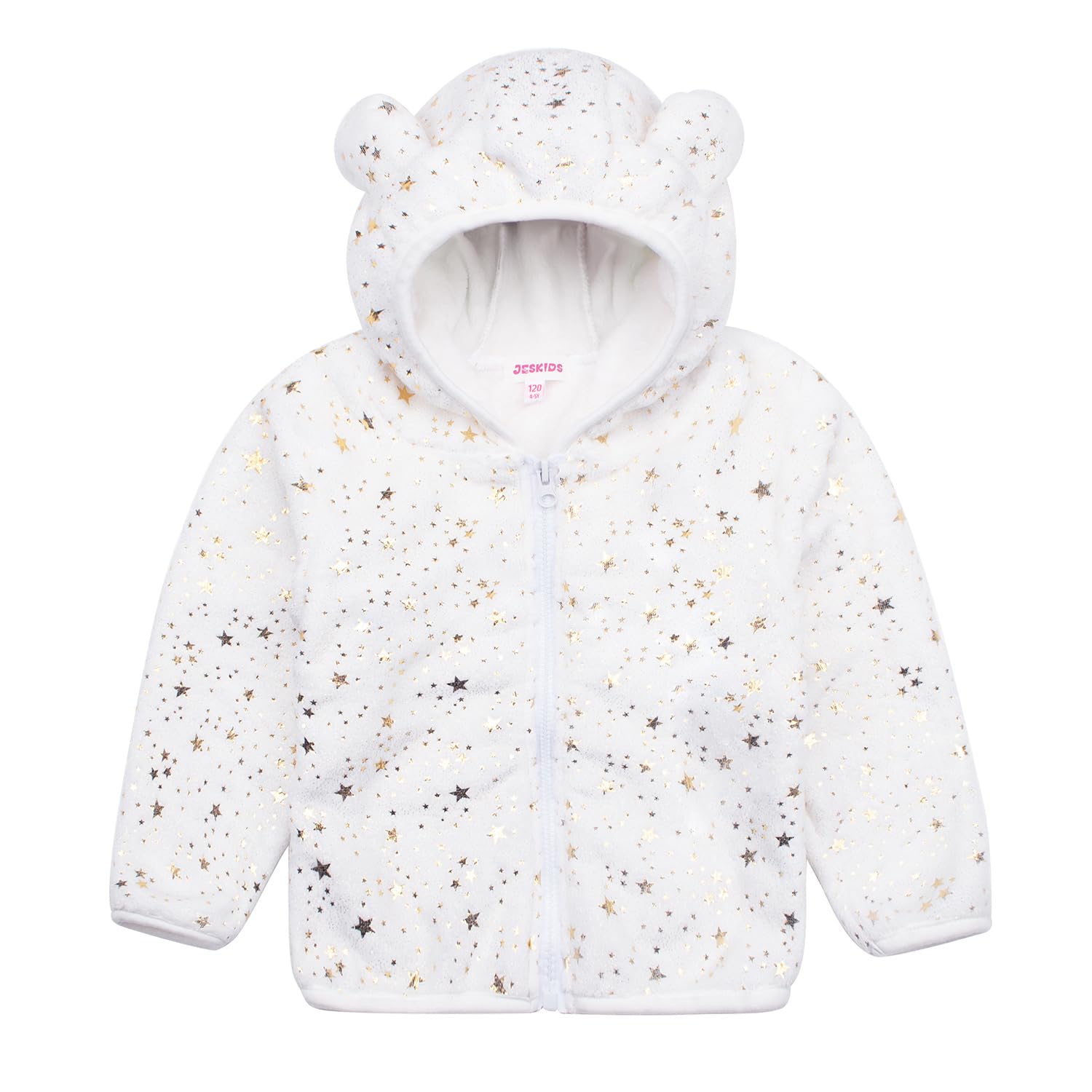 JESKIDS Toddler Girls Boys Fleece Hoody Jacket Zip Up Teddy Coat Warm Winter Outwear