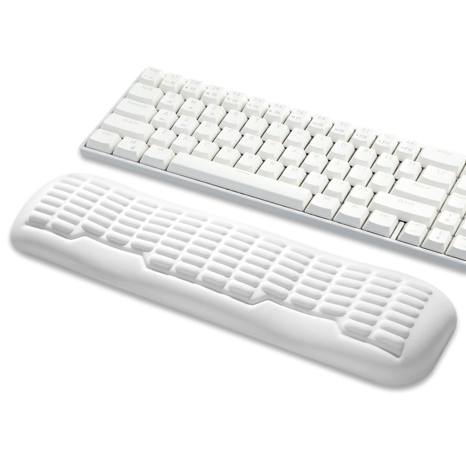 UnivoColors Memory Foam Keyboard Wrist Rest,Latest 3.0 Wave Curve Design,High-Resilience Memory Foam Non-Slip Base,Fits Compact Keyboards,Ideal for