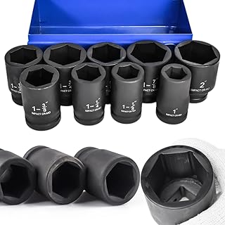1 Inch Impact Socket Set 9Pcs SAE Impact Socket Set 1