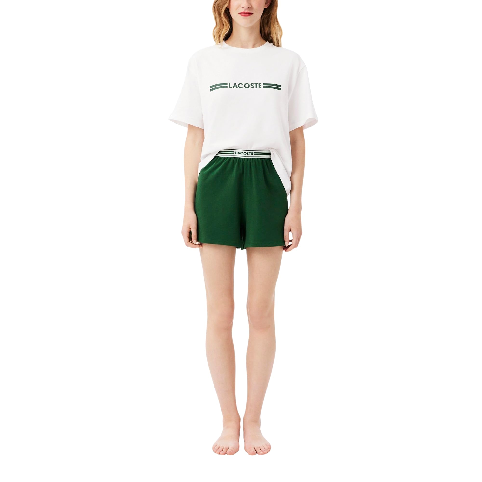 

                                                    Lacoste Women's Cotton Pajama Set, (Amazon Exclusi