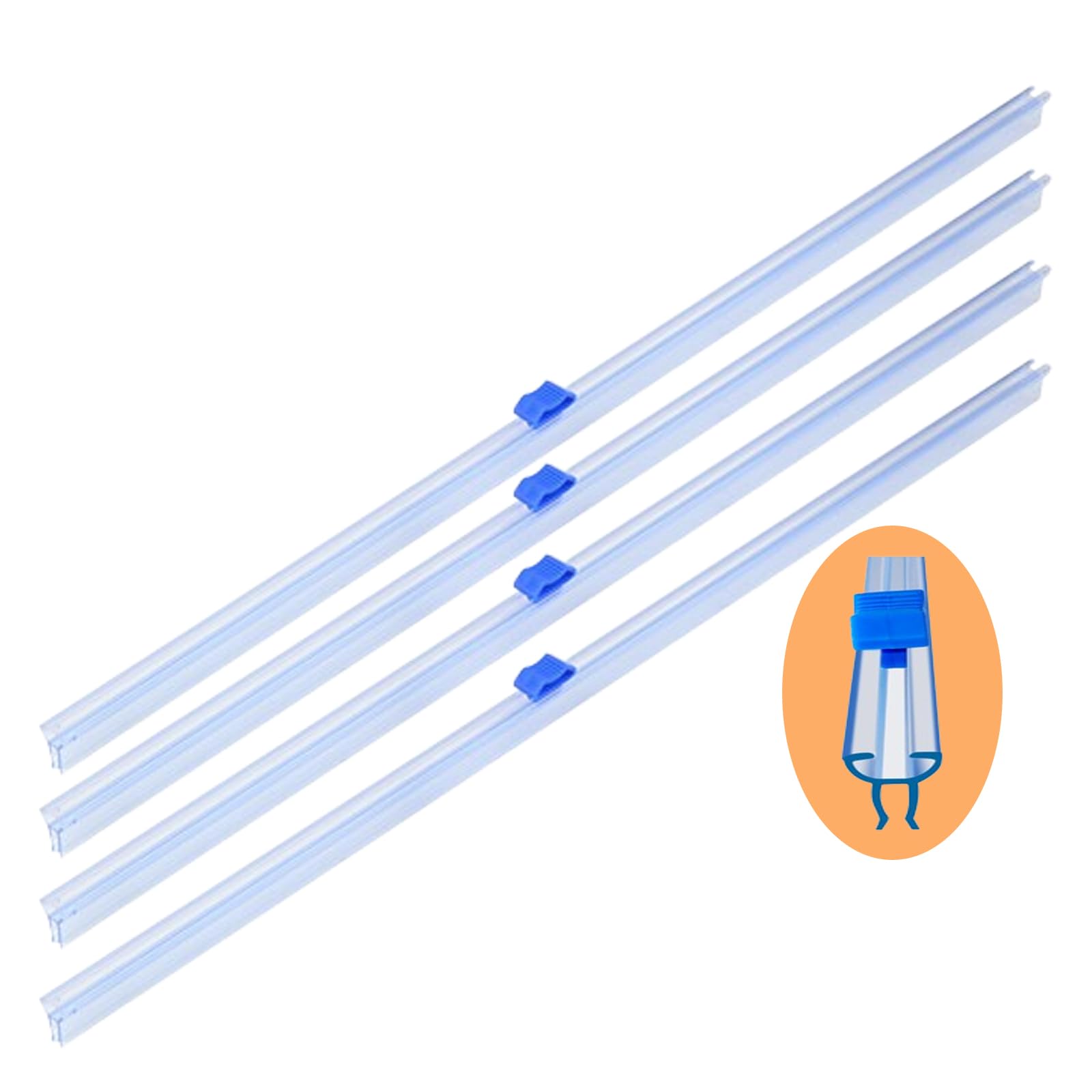 Plastic Wrap Cutter Slide Cutter - Reusable Snap-on Sliding Cutter Fit 18 inch Plastic Wrap Foil Wax Paper Parchment Paper Barbecue Paper Baking Paper