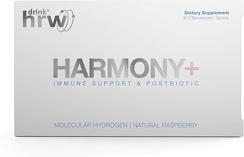 DRINK HRW Harmony+ Advanced - Tableta de agua de hidrógeno molecular avanzado, magnesio ImmunoLP20, apoyo inmunológico y celular avanzado