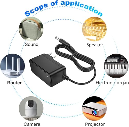 Miniatura 4 de Adaptador de fuente de alimentación de 6V 2A AC 100-240V a DC 6Volt 2Amp 1A Cable de alimentación de transformador con enchufe de CC de 0.217 x