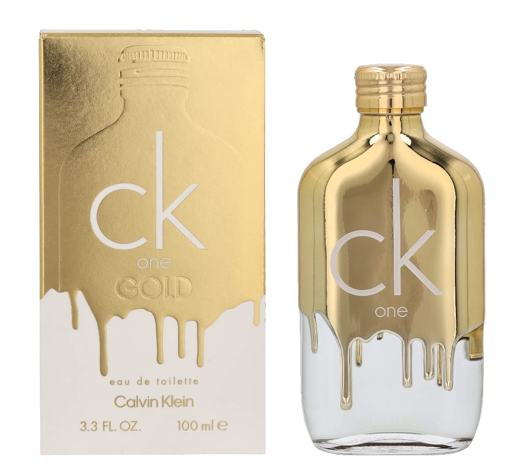 Calvin Klein CK One Gold Eau de Toilette – Woody Unisex Cologne – With Notes of Bergamot, Fig, Neroli & Guaiac Wood – Long Lasting Fragrance