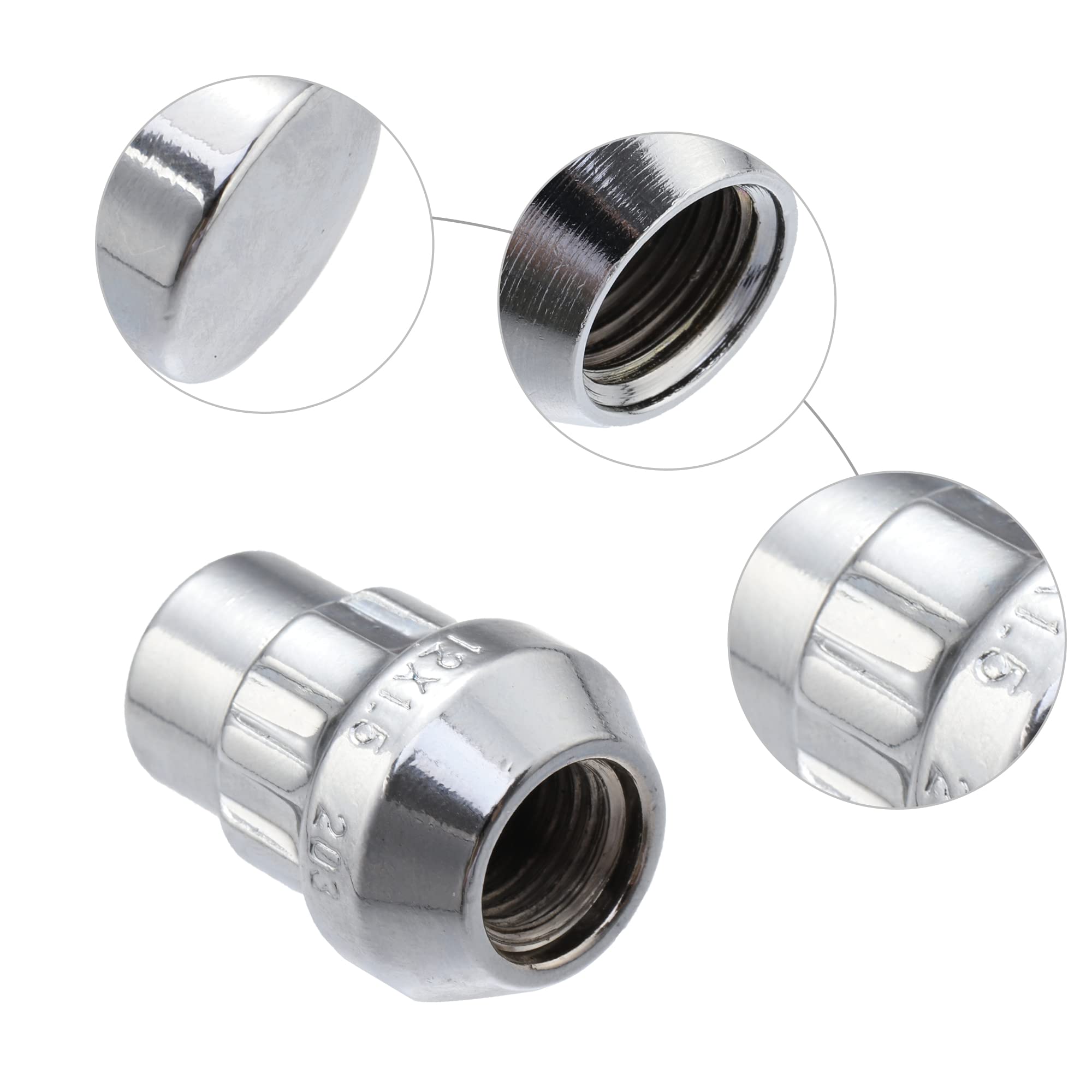 X AUTOHAUX M12x1.5 Coche Rueda Bloqueo Tornillo Tuercas Antirrobo Juego para Hyundai Sonata Plata Tono