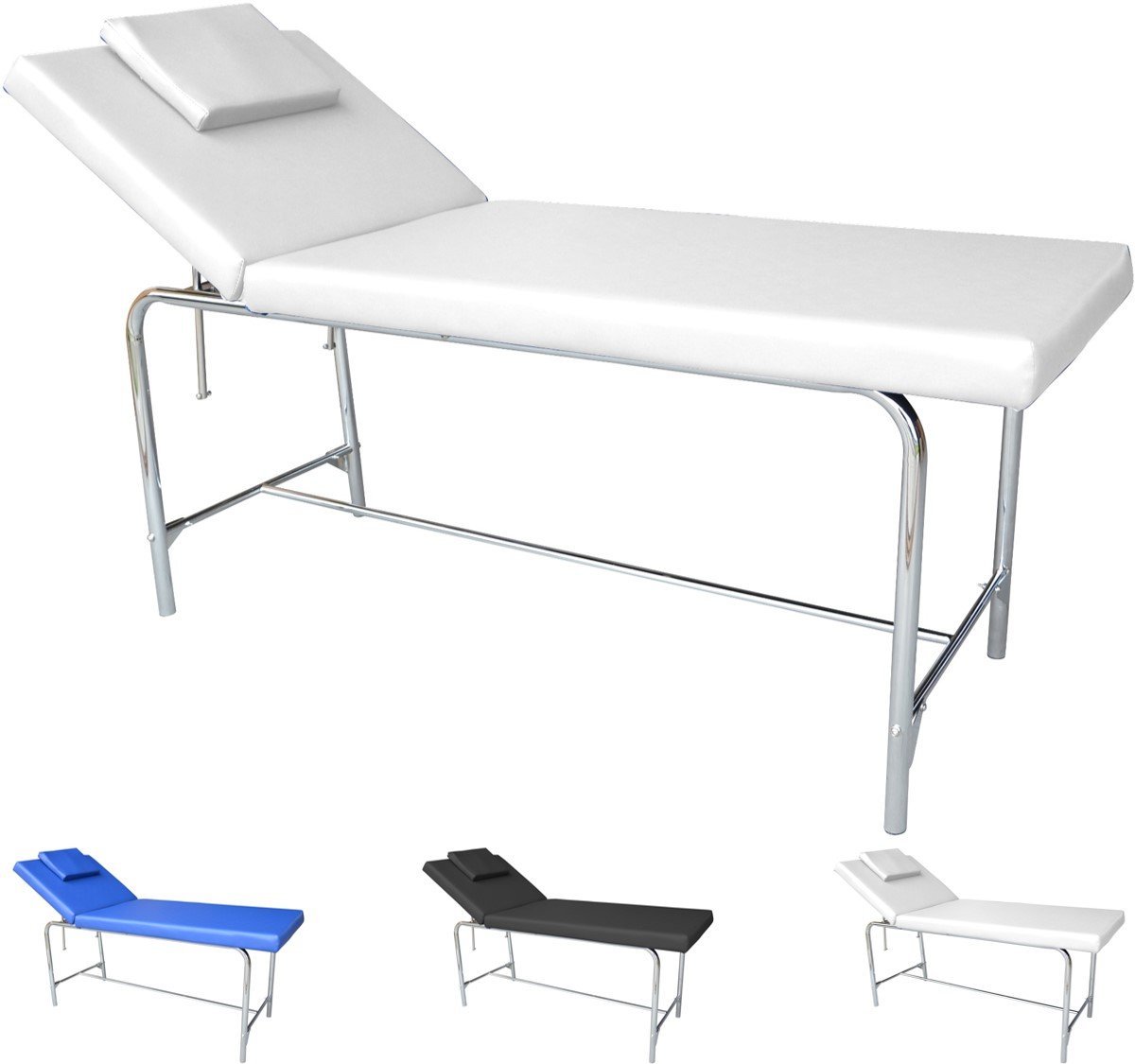 SHIVA Lettino Fisso Professionale Massaggi Centro Estetico Bianco