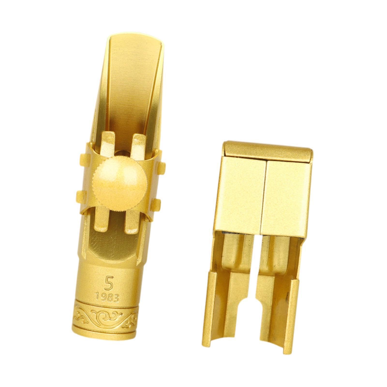 Boquilla de saxofón profesional chapada en oro, diseñada para | que buscan claridad de sonido y boquillas para saxofones altos con parches de ligadura.