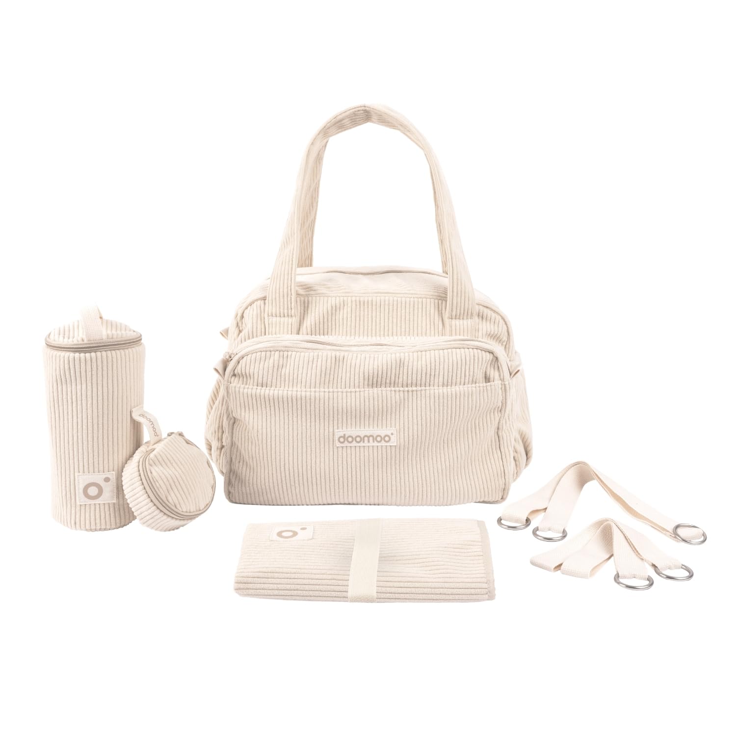 Doomoo Sac à langer Bebe Fluffy 24L Grande Contenance Beige
