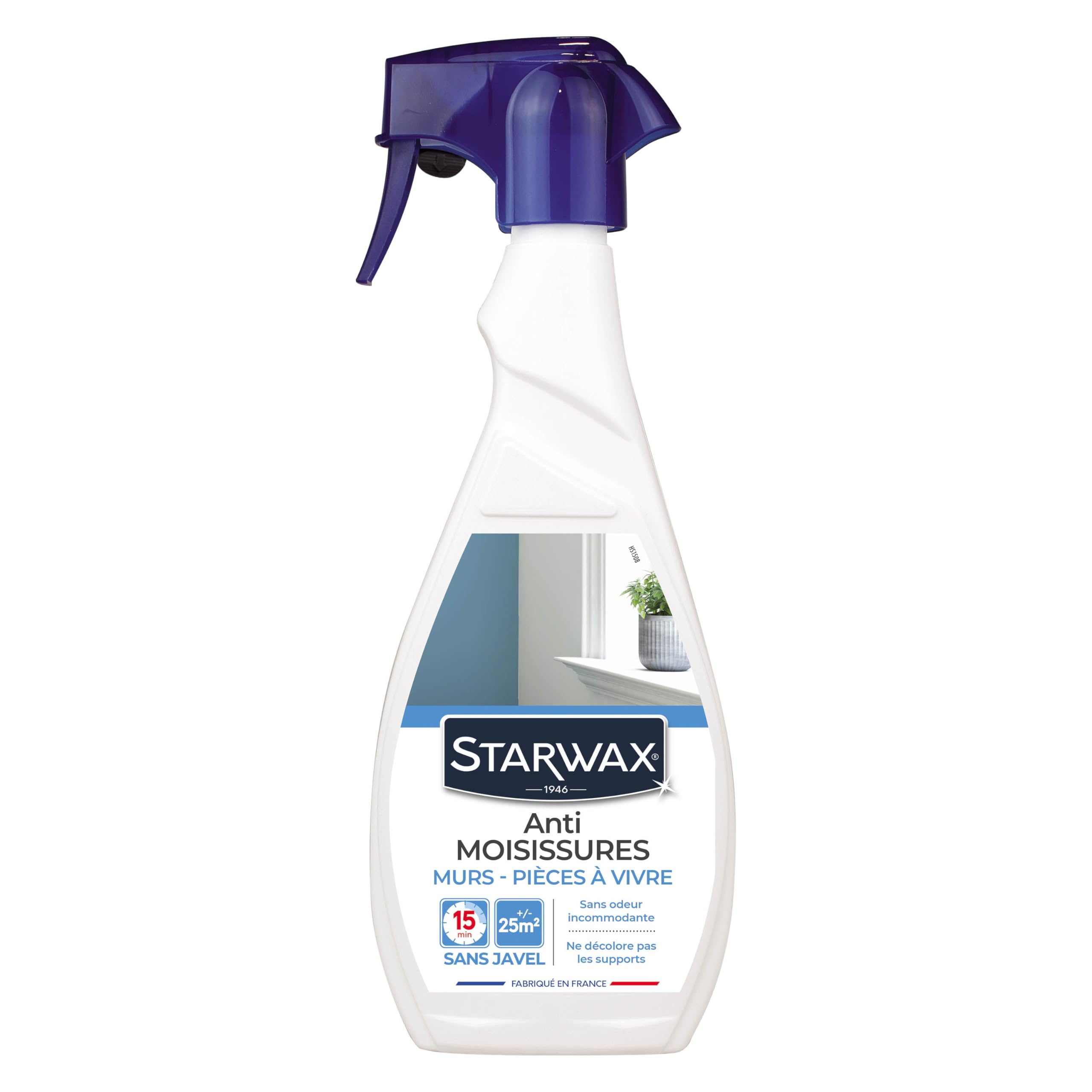 STARWAX Anti-​moisissures pour murs et pièces à vivre 500ML -​Idéal pour éliminer les moisissures sur les murs, plafonds, contours de fenêtres des pièces à vivre