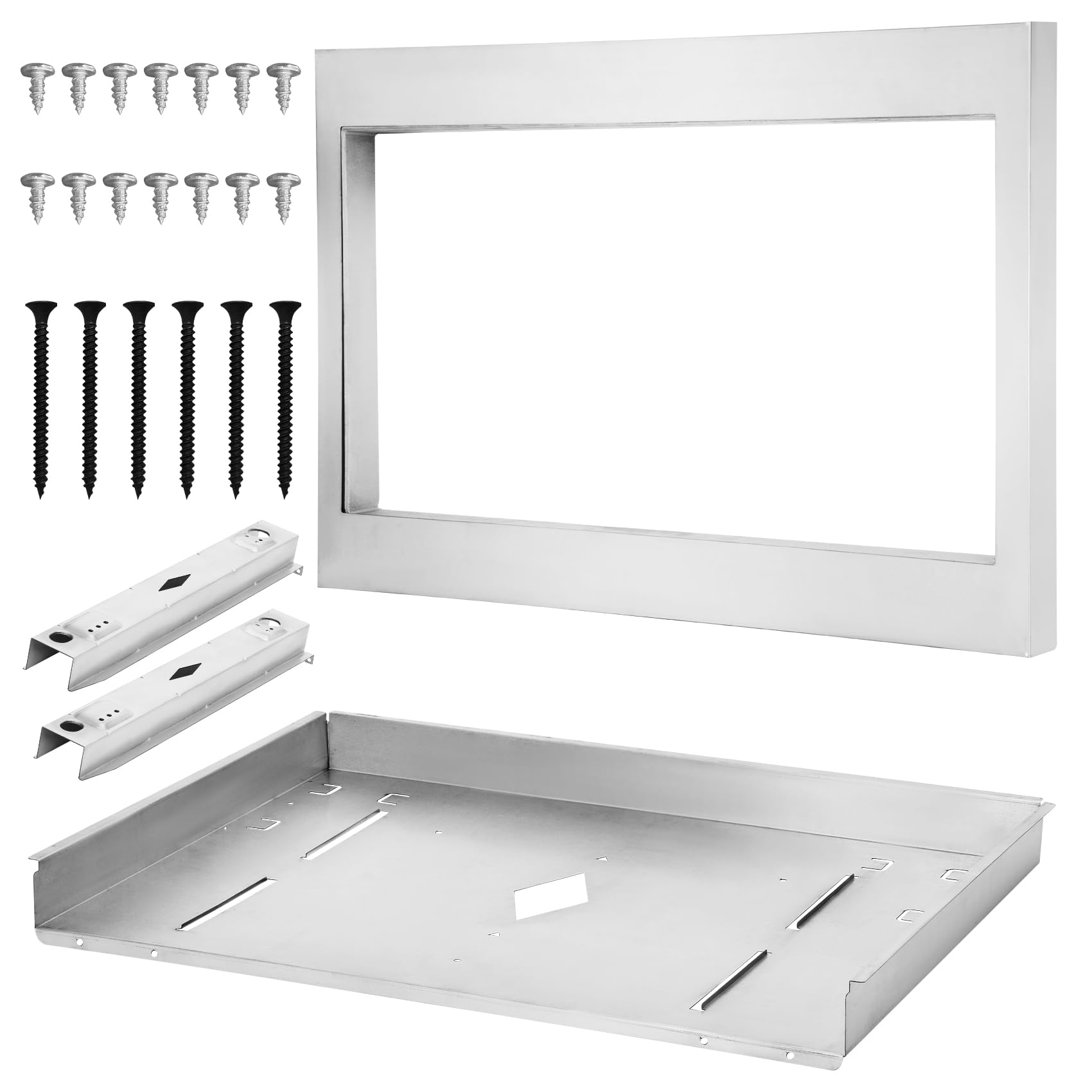 GMTK2768AF Microwave Trim Kit in Stainless Steel Compatible with Frigidaire Gallery Built-in Microwave Model GMBS3068AF 27 Inch Trim