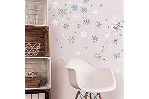 Peel-and-Stick Snowflake Frozen Vinyl Decal Set