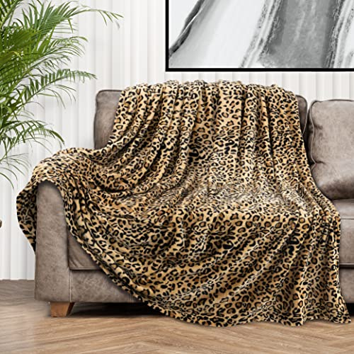 Pavilia Cheetah Fleece Throw Blanket | Cheetah Leopard Animal Print Flannel Blanket | Soft Velvet Lightweight Microfiber Blanket For Couch Sofa | 50X60 Inches #TOP2