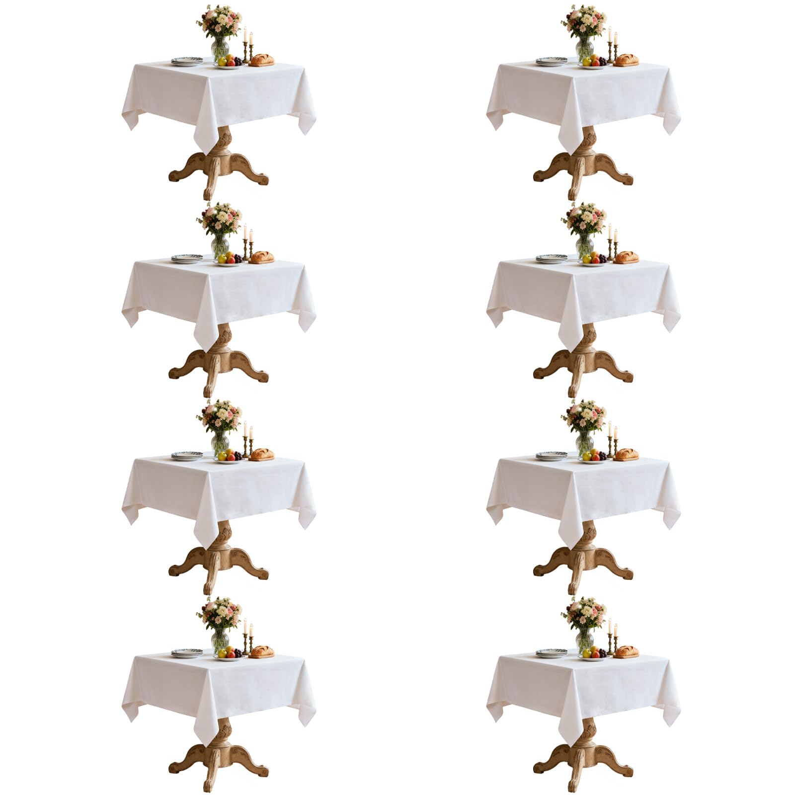 Black Tablecloths - 8 Pack for 6ft Tables -25 Black Tablecloths - 8 Pack for 6ft Tables -25