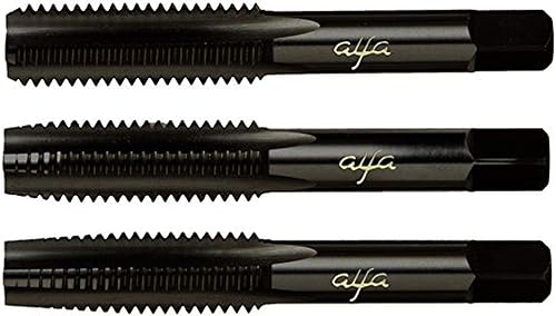 Alfa Tools HTS80034 38-16 Hss Negro Oxido Alfa Hand Tap Set Hecho En Estados Unidos,