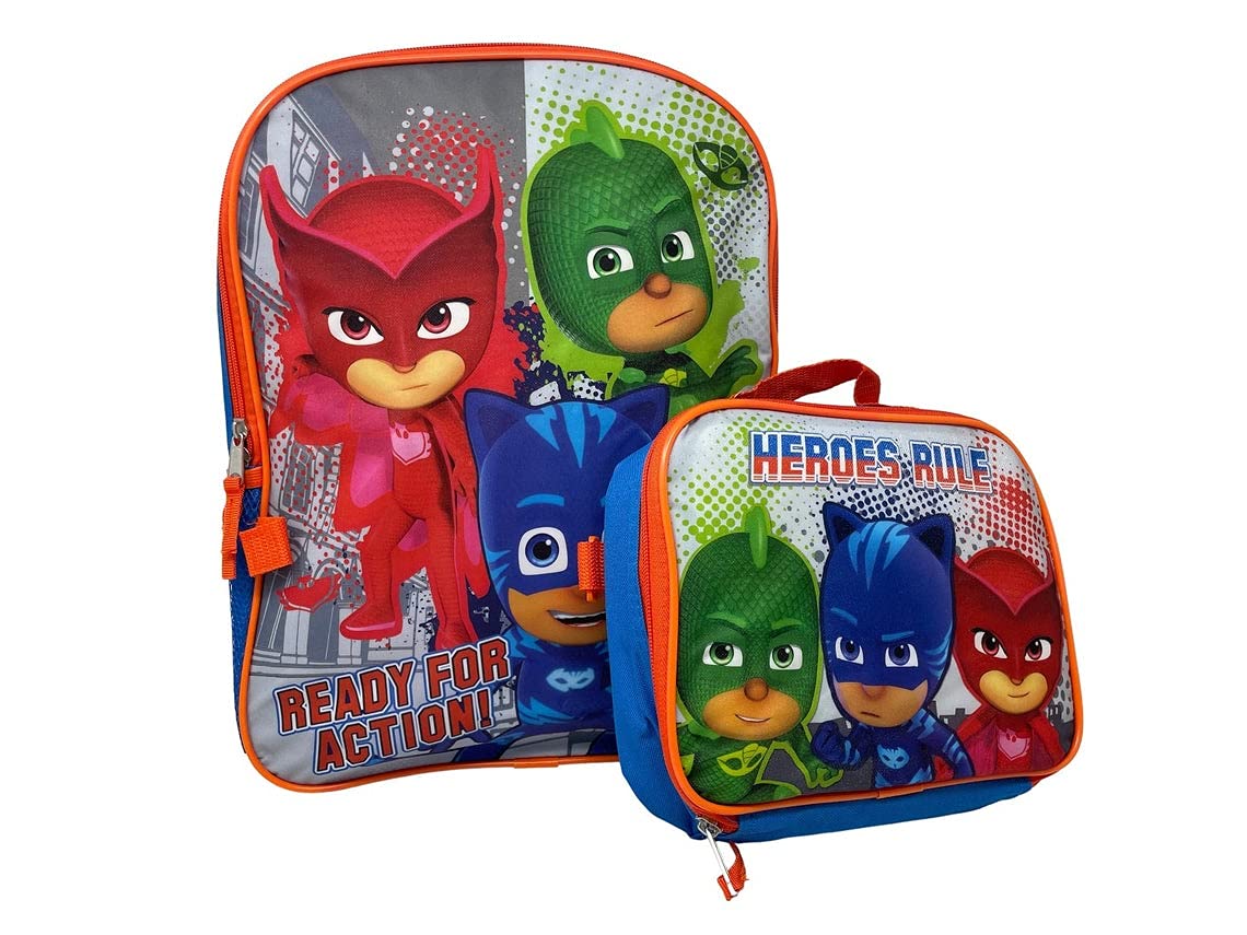 PJ Masks 16" Backpack and Detachable Insulated Lunch Bag