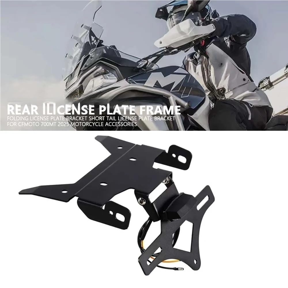Portatarga Porta targa moto pieghevole con accessori LED per 700MT 700mt 2025
