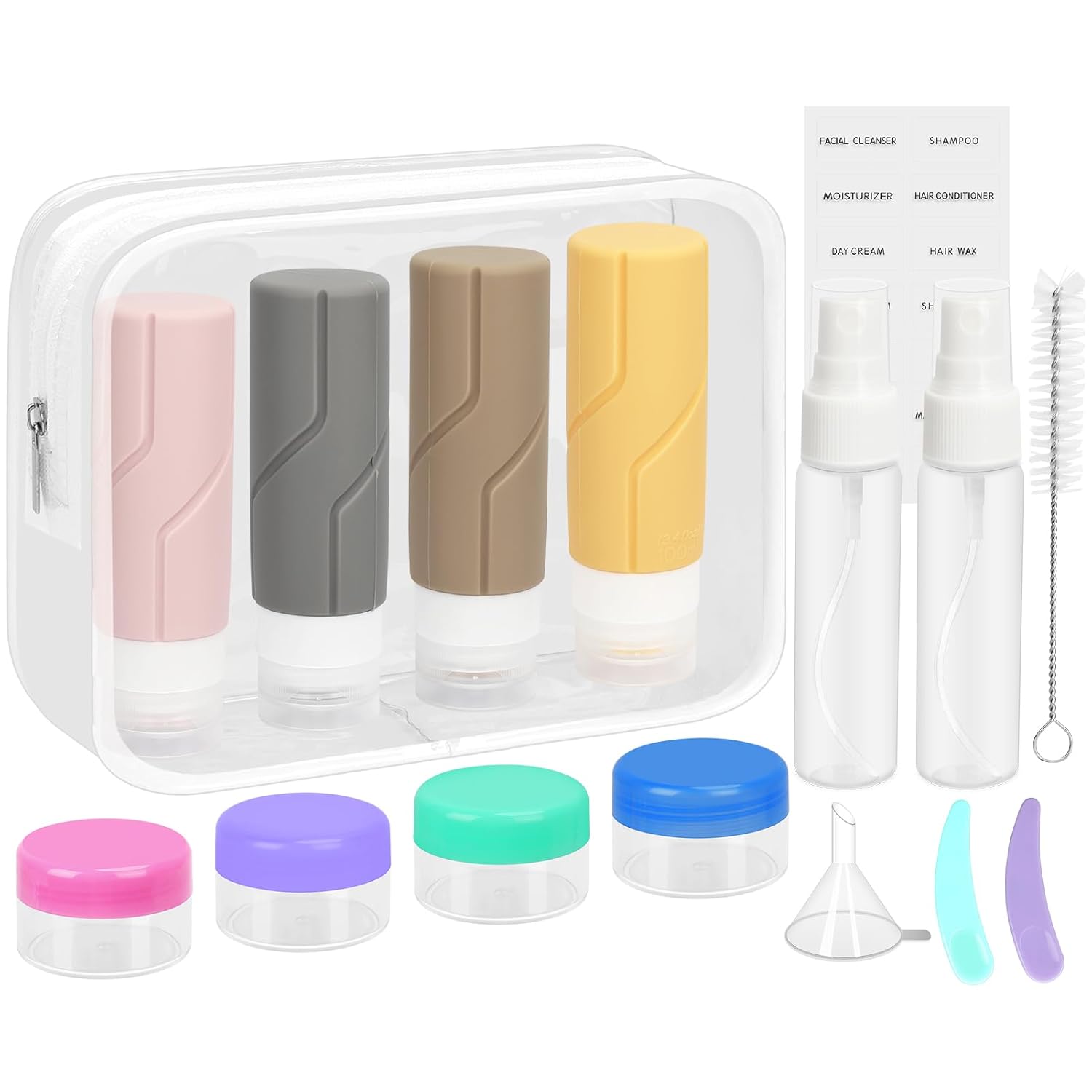 Amazon.com: Arqumi Leak Proof Travel Bottles Set of 16,3.4 oz Travel