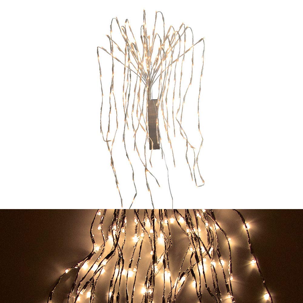 Cascata Argento 680 Luci Led Calde 200cm