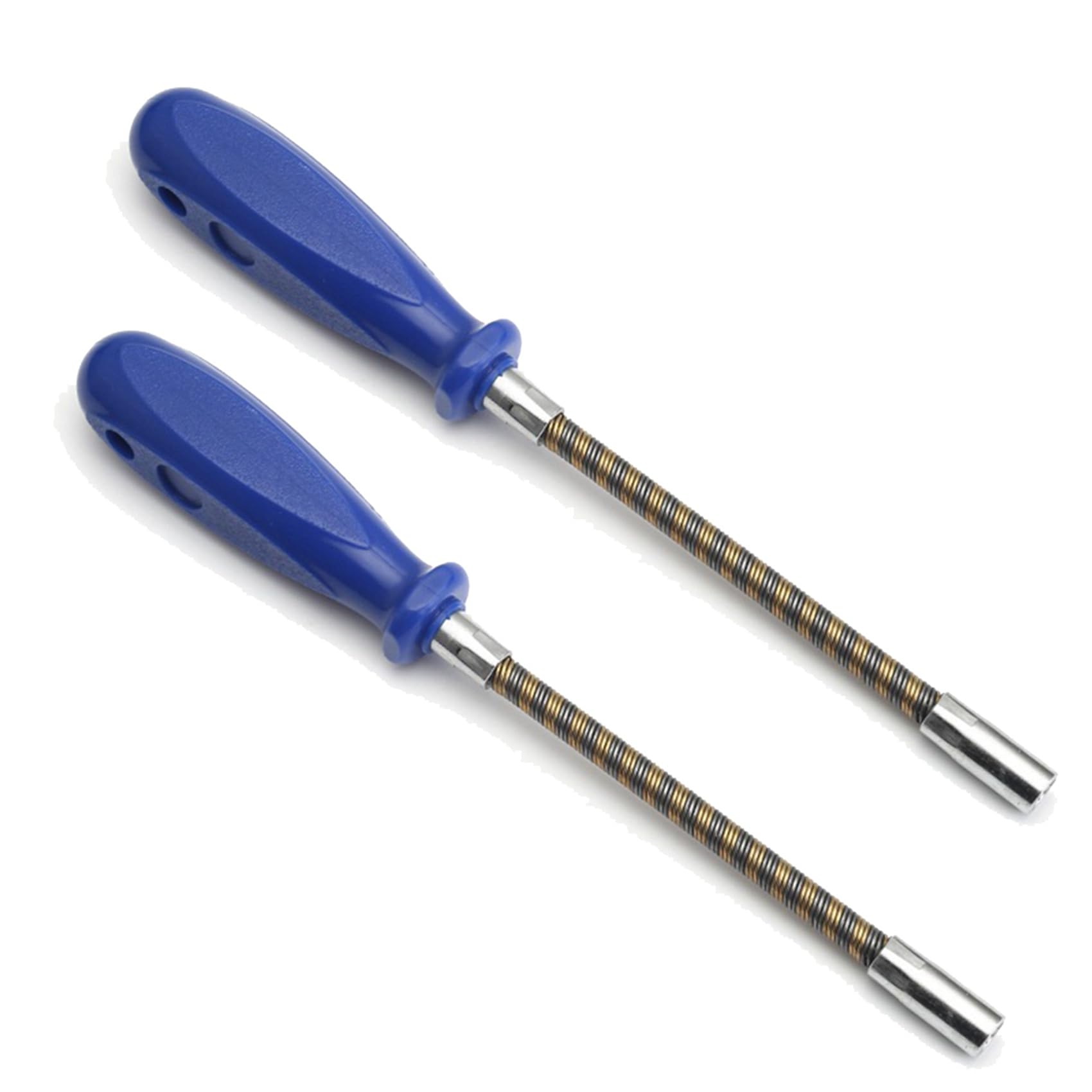Jnchdghwa Blue 2X 7Mm Flexible Hex Screwdriver 90 Degree Bendable Nutdriver Hex Socket Hose Clamp Driver Hand Tools For Car
