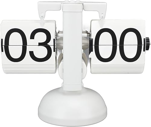 Miniatura 2 de Reloj con tapa de gran número, retro, funciona con pilas, acero inoxidable 304, página blanca, 24 horas, diseño mecánico minimalista, fácil ajuste,