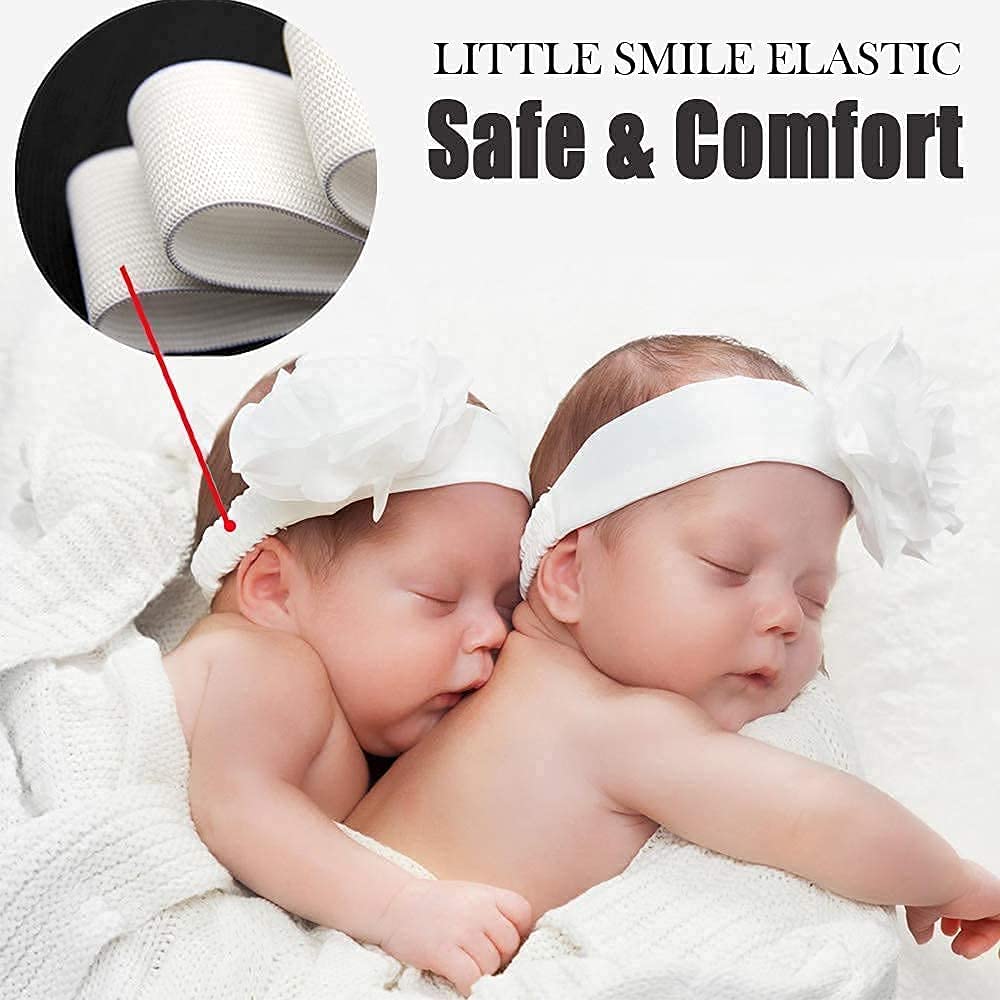 Little Smile® 1 Inch Elastic Heavy Stretch High Elasticity Knit Elastic Band, Ideal for Tailoring/Sewing, Fashion Designing, Boutique, Stitching (10 mt, 1 inch, White) 1