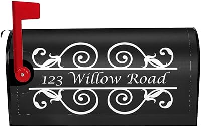 Personalize Magnetic Post Box Cover Wraps-Cover Custom Addressï¼ŒDesign for Home Garden Yard Outdoor Standard Size 21x18 in