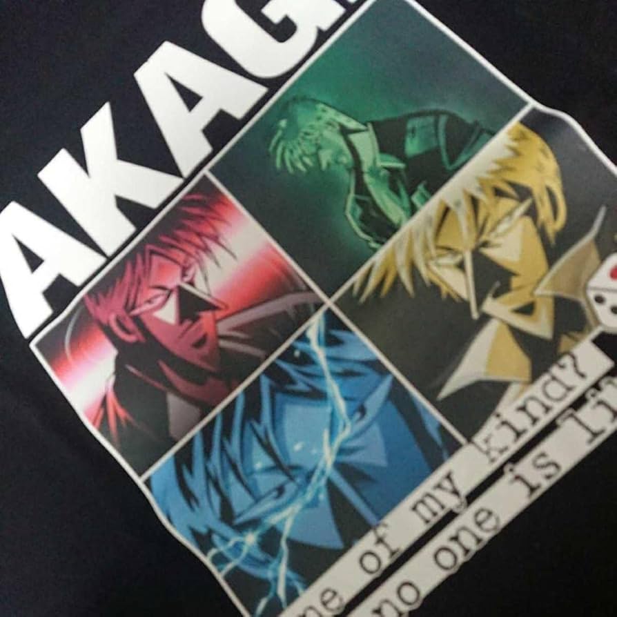 アカギ ～闇に降り立った天才～ 完全再現！アカギシャツ Mサイズ 新品 Amazon.co.jp: Tシャツ アカギ 闇に降り立った天才 赤木しげる メンズS