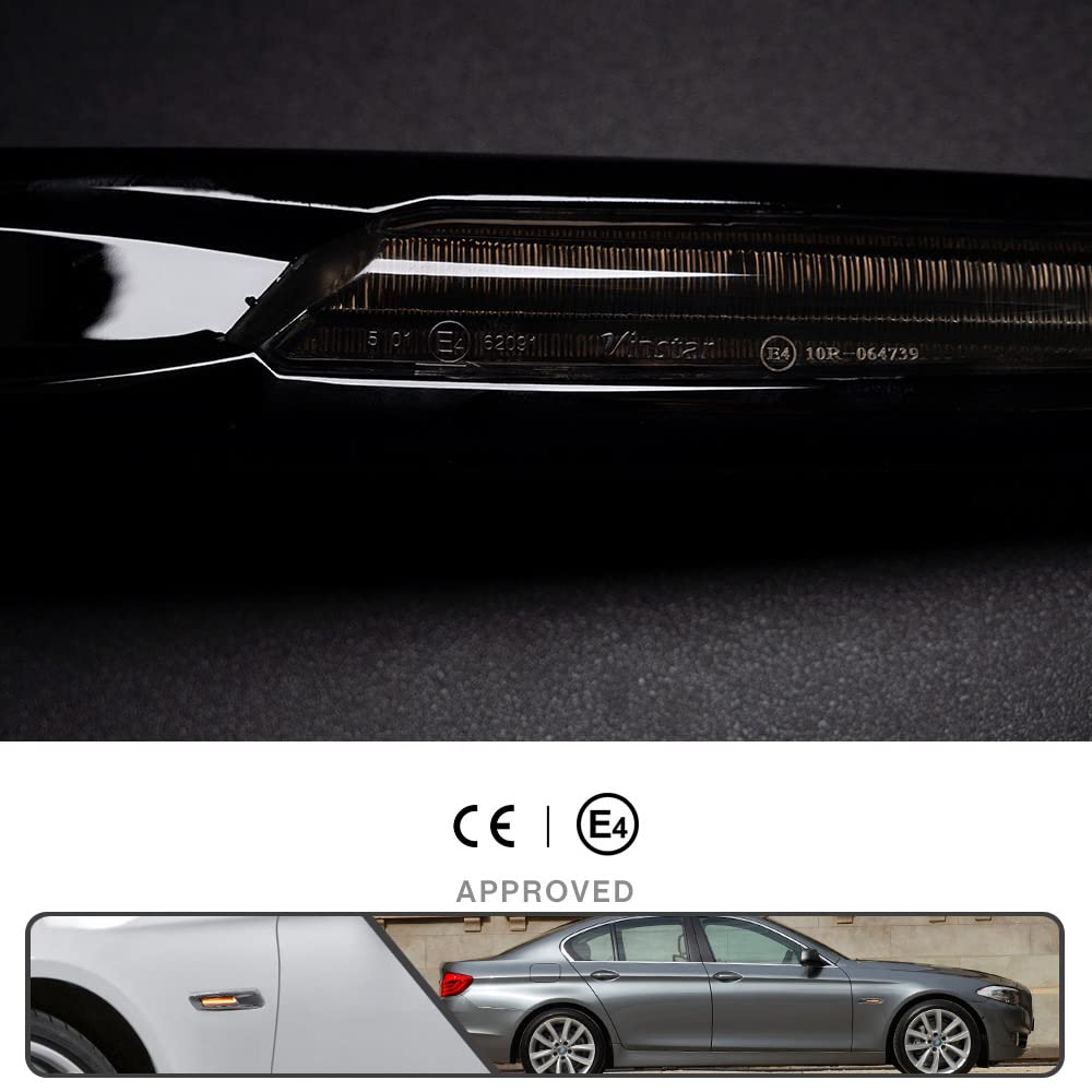 Amazon | Mingrui test 2個 アンバー F10 LED ダイナミック