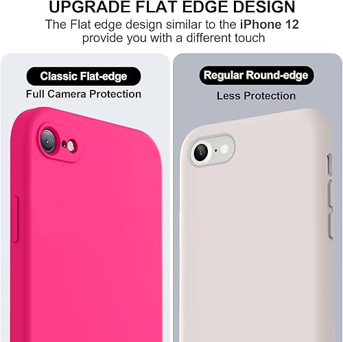 Miniatura 3 de Vooii Funda para iPhone SE 20223rd2020, iPhone 87, silicona líquida mejorada con bordes cuadrados protección de cámara forro de microfibra suave