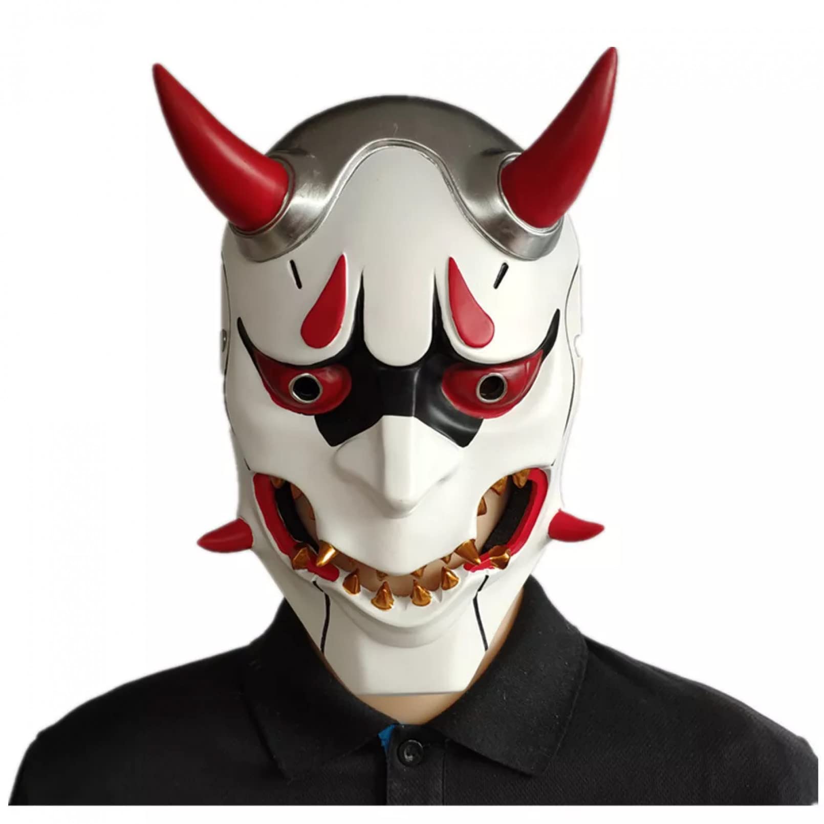 Maska na Halloween, maska ducha, kostium Halloween, demona, maskarada, studniówka, maska, maskarada, maski karnawałowe, impreza anime, artykuły świąteczne