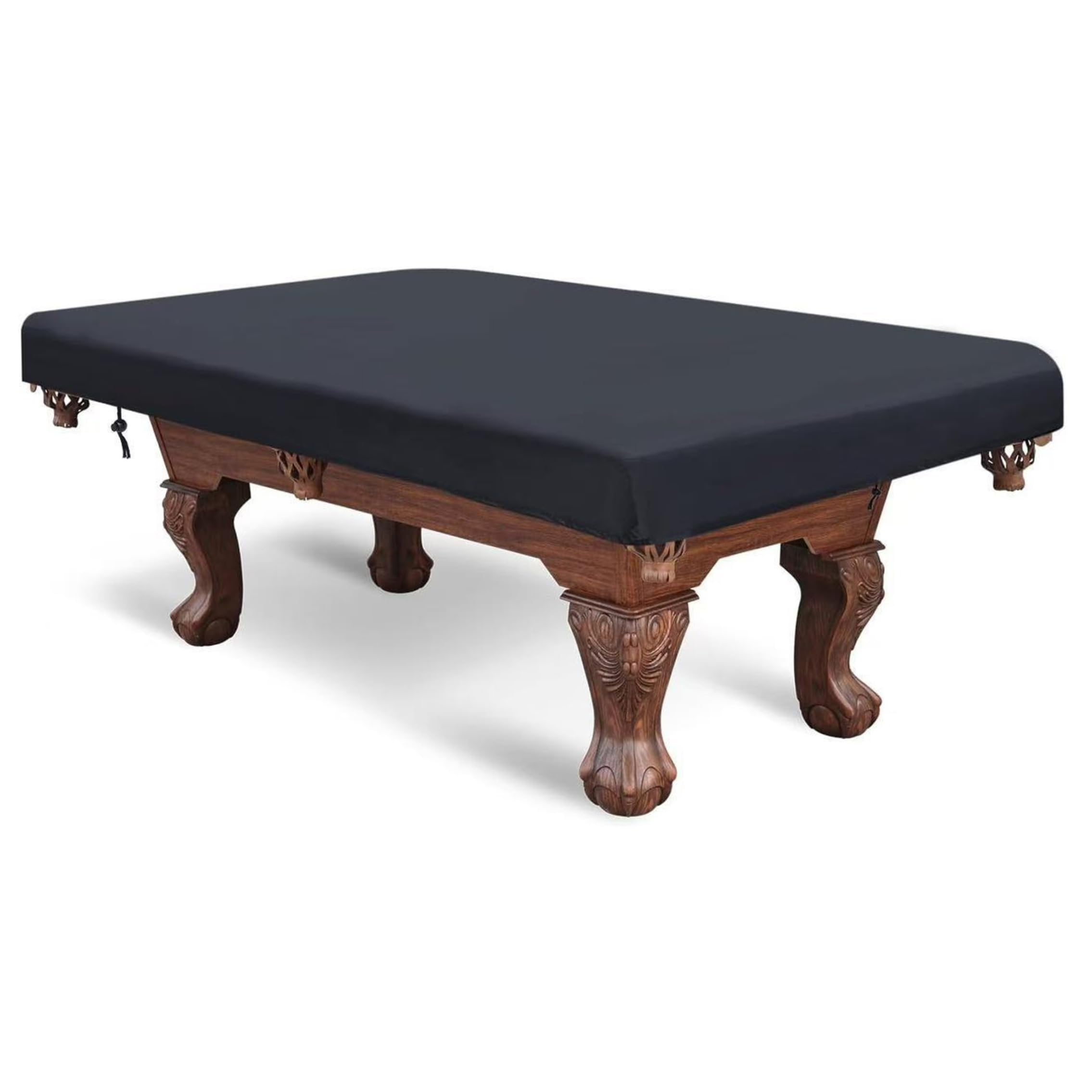 Comebachome 285*158*20Cm Outdoor Table Covers Waterproof, Heavy Duty Pool Table Cover 210D Oxford Cloth Dustproof Uv Protection For Billiard Tables (Black, 9Ft: 112.2X62.2x7.87 Inch), Décorations D'été