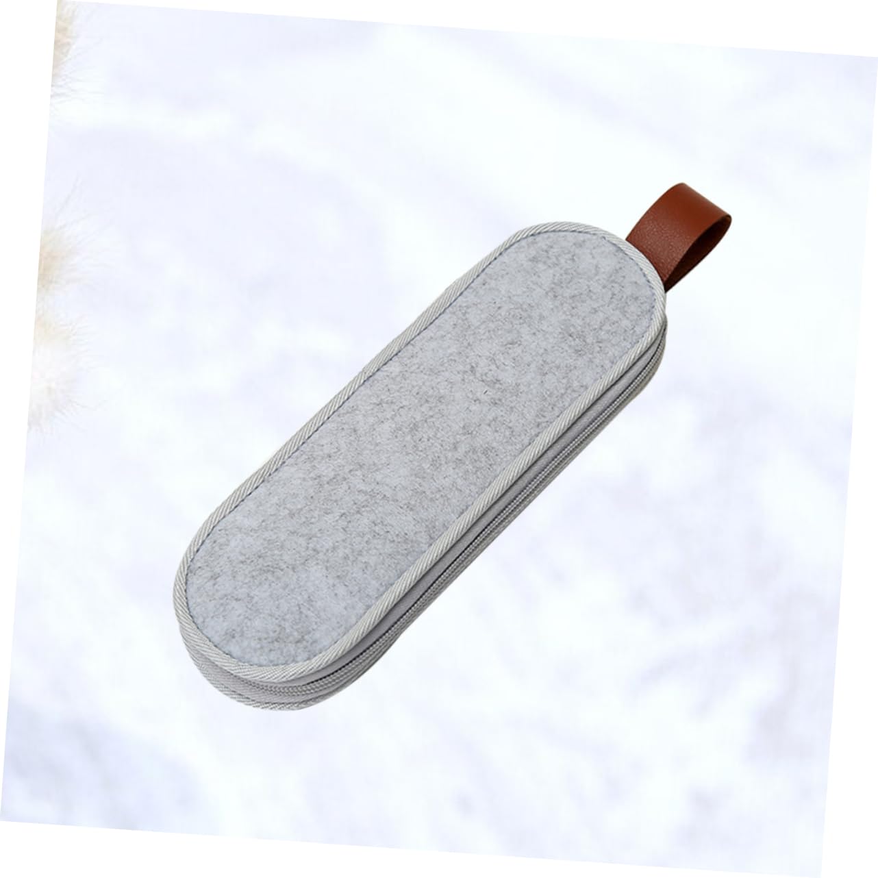 VALICLUD Lightweight Felt Storage Bag for Outdoor Camping Portable Tableware Pouch for Knives Forks and Straws and Light Grey